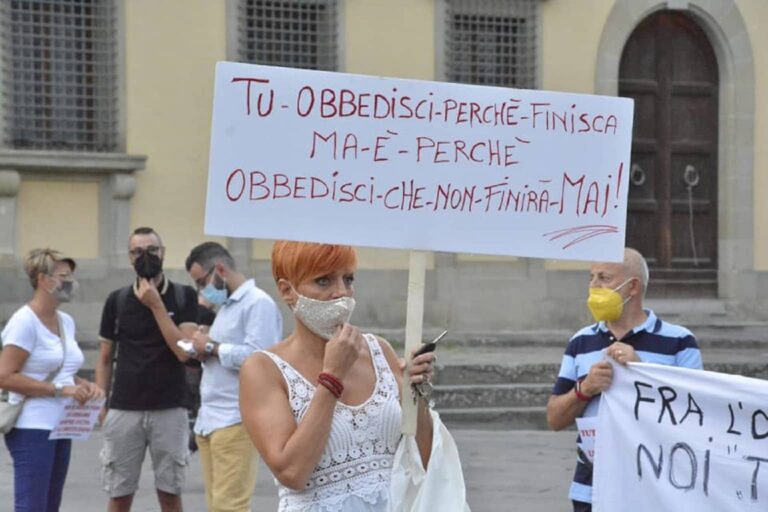 Pistoia, domenica manifestazione ‘No green pass’