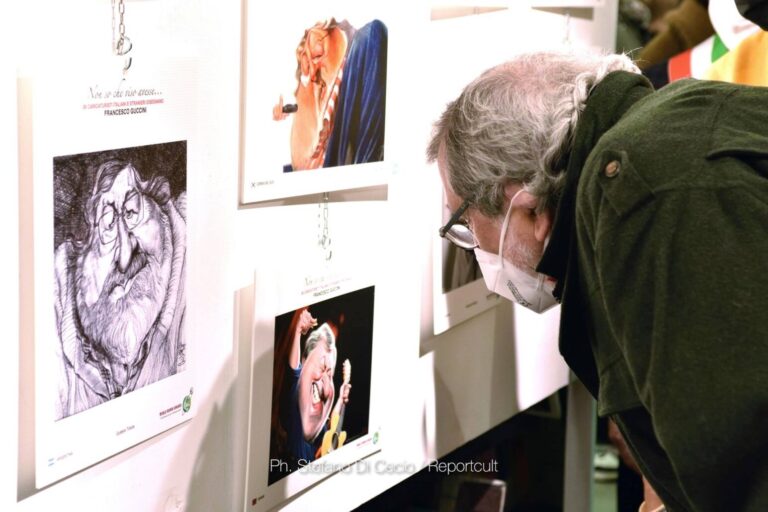 Le caricature di Francesco Guccini in mostra a Porretta