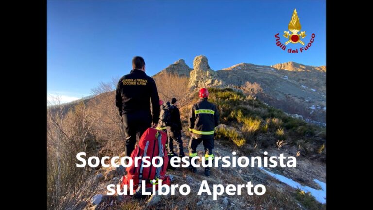 Soccorso un escursionista sul Libro Aperto