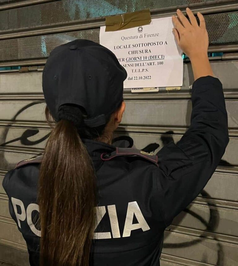 Firenze. Lite tra clienti in un bar del centro: un ferito e sospensione della licenza