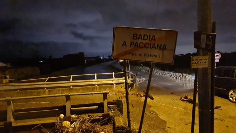 Pistoia: maltempo, sorvegliati speciali Brana, Stella e Ombrone