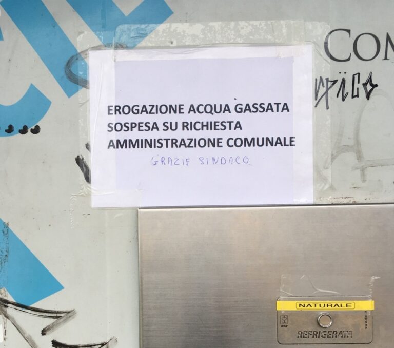 Pistoia: via l’acqua gassata dal fontanello di Bonelle, con la cifra risparmiata tre nuovi Fontanelli
