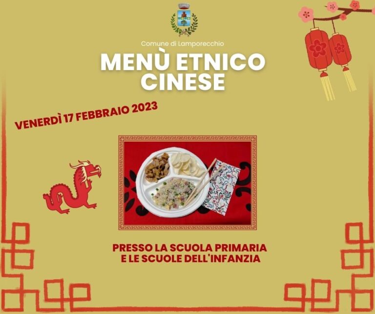 Lamporecchio. Menù etnico cinese nelle scuole primarie e dell’infanzia