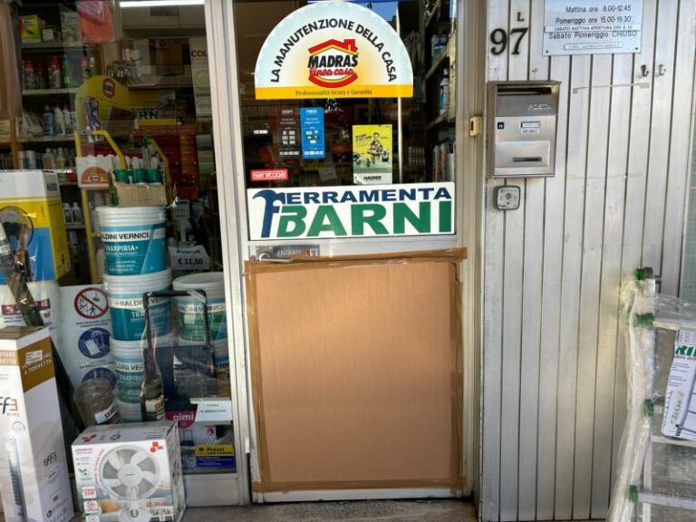Ferramenta Barni, ancora una “visita” dei ladri
