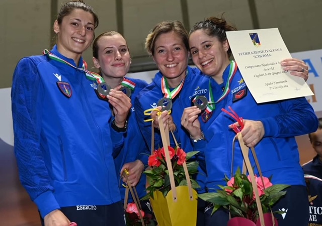 La squadra di spada maschile rimane in A1, Foietta argento tricolore