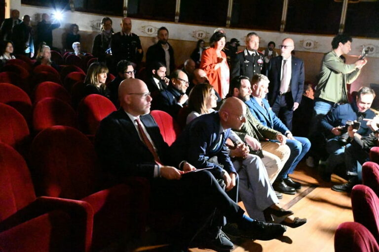 Il ministro della cultura Giuli a Pistoia