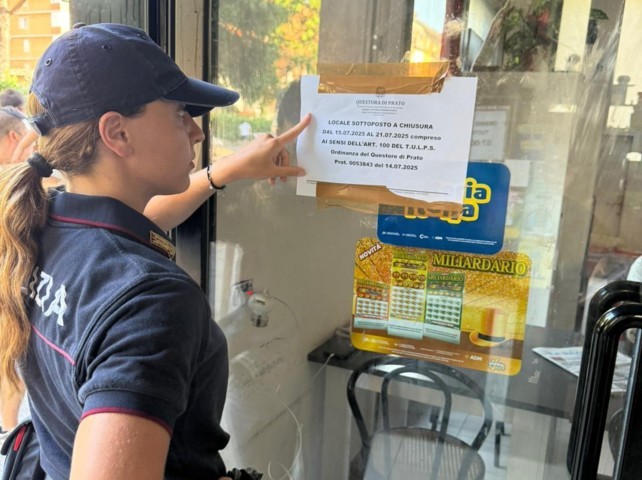 Prato, il Questore chiude temporaneamente quattro locali