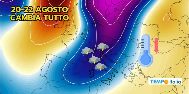 Meteo, l’estate sta finendo: arrivano calo termico e temporali