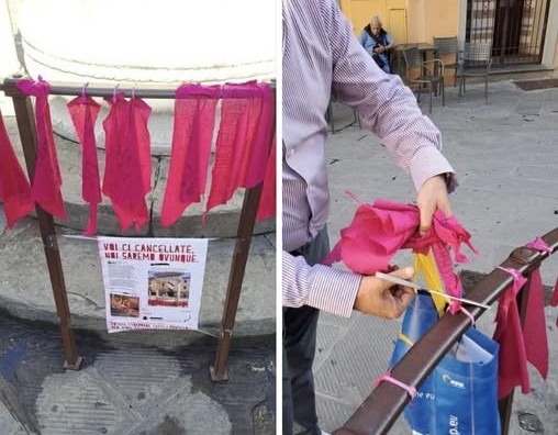 Azzurro Donna: “I simboli dello sdegno si riportano a casa”