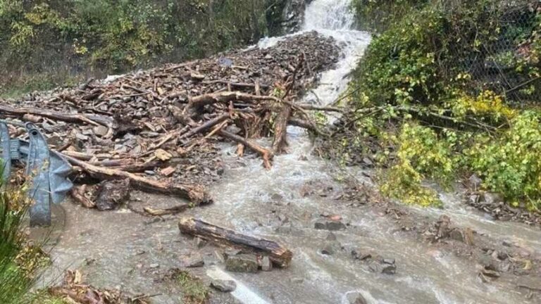 Frana sulla Traversa di Pracchia