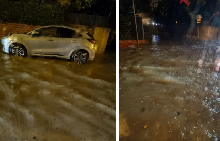Strade come fiumi a Marina di Carrara, diluvio in Versilia