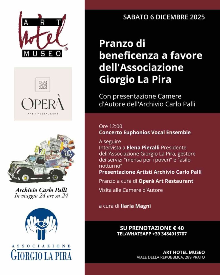All’Art Hotel Museo iniziativa in favore dell’associazione Giorgio La Pira