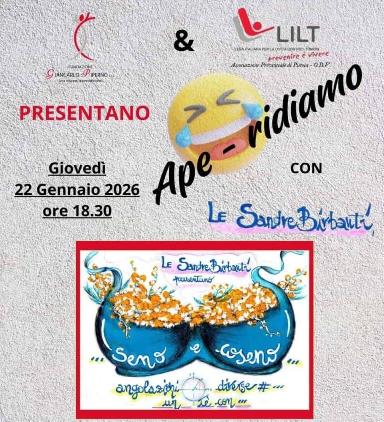 LILT Pistoia: il 2026 si apre all’insegna del teatro e del buonumore