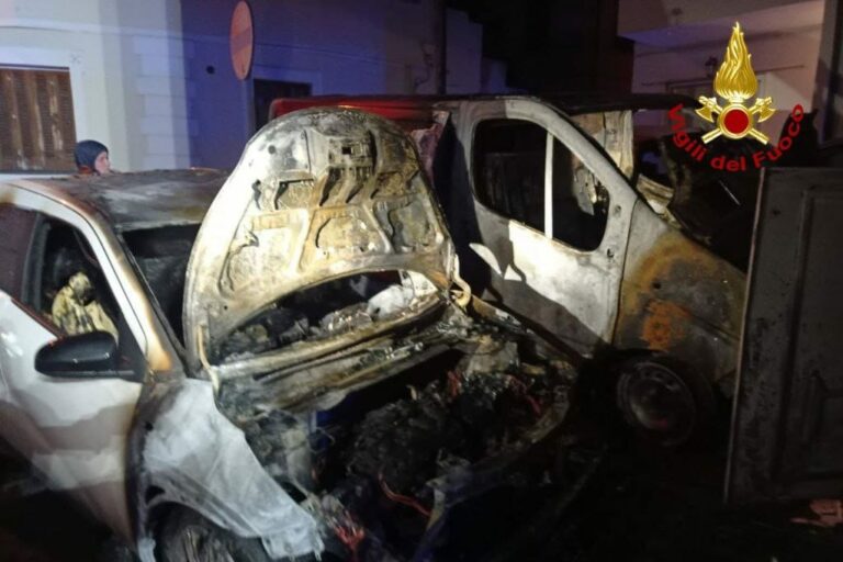 Massarosa, a fuoco un furgone e due auto