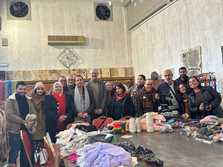 Una delegazione tunisina in visita allo showroom di Trafi Creatività Tessile nell’ambito del progetto Nasij