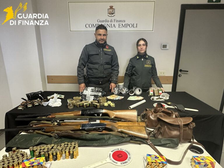 Empoli. Droga, armi e munizioni: arrestati due spacciatori