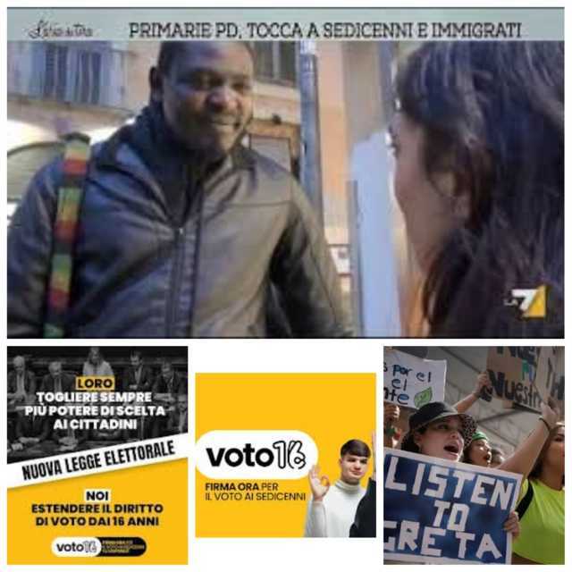 Raccolta di firme per il voto di sedicenni e immigrati alle Primarie