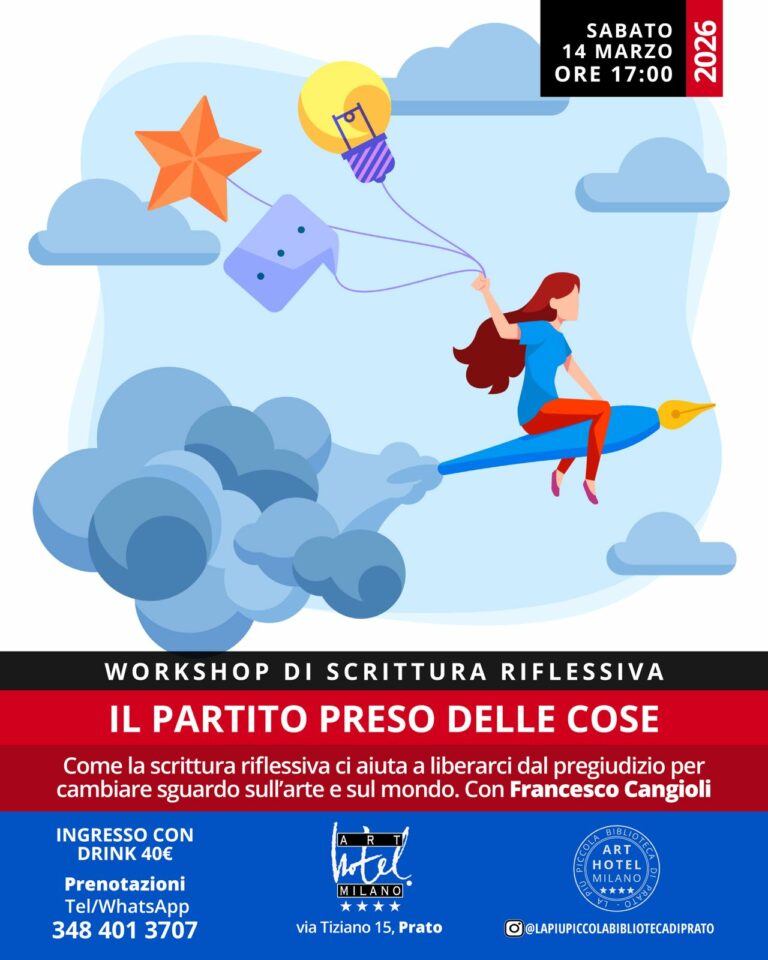 All’Art Hotel Milano una laboratorio di scrittura riflessiva: c’è ‘Il Partito Preso delle Cose’