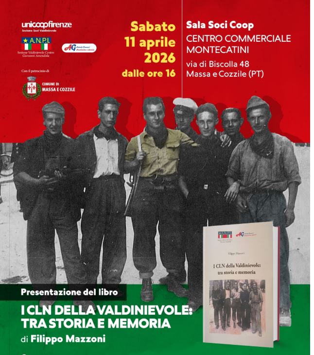 “I CLN della Valdinievole” di Filippo Mazzoni, presentazione al Centro commerciale Montecatini