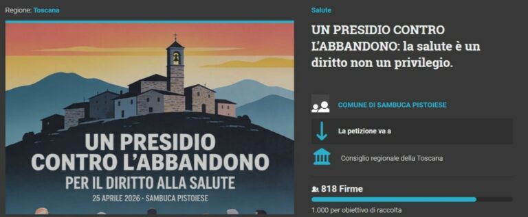 Mille firme per garantire anche in montagna il diritto alla salute sancito dalla Costituzione