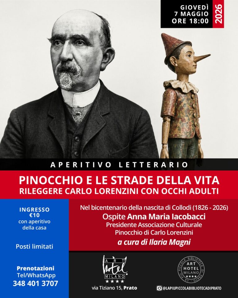 All’Art Hotel Milano un aperitivo letterario per i 200 anni dalla nascita di Collodi