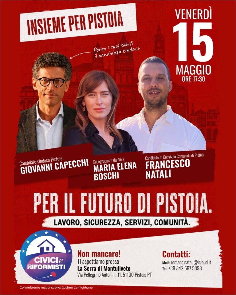 Maria Elena Boschi a Pistoia incontra i cittadini