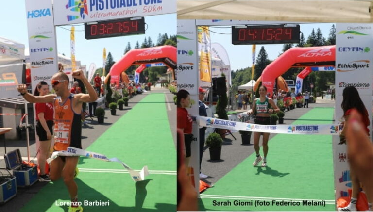 Lorenzo Barbieri e Sarah Giomi vincono la 49^ PistoiAbetone Ultramarathon