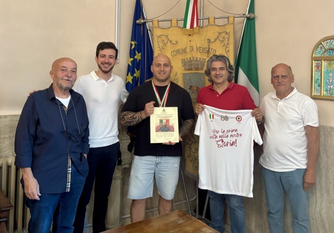 Vergato. Il Campione d’Italia Nicolò D’Amico premiato dal Comune
