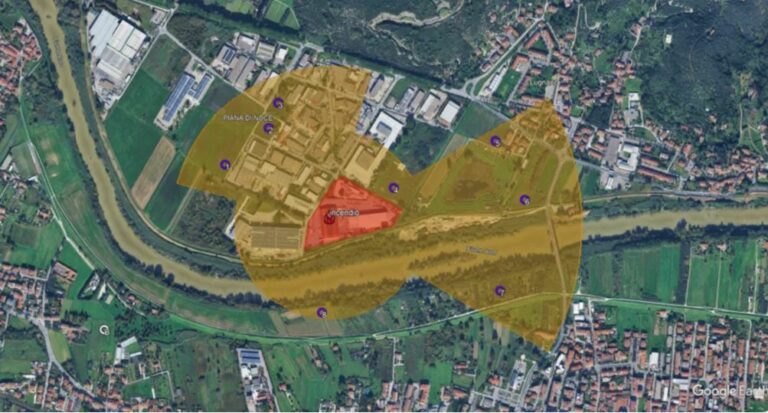 Le prime valutazioni di ARPAT sull’incendio alla Delca Energy di Vicopisano