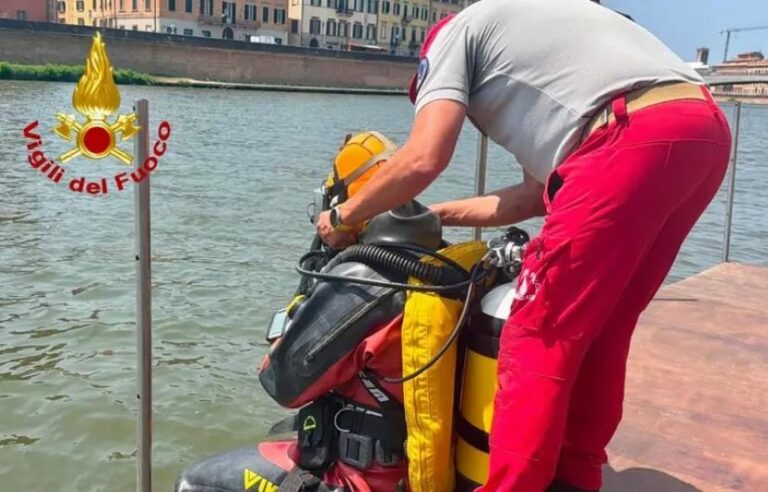 Giovane disperso nell’Arno a Pisa, recuperato il corpo