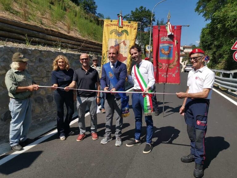 Messa in sicurezza della strada provinciale sp 2 nel Comune di Cantagallo, taglio del nastro