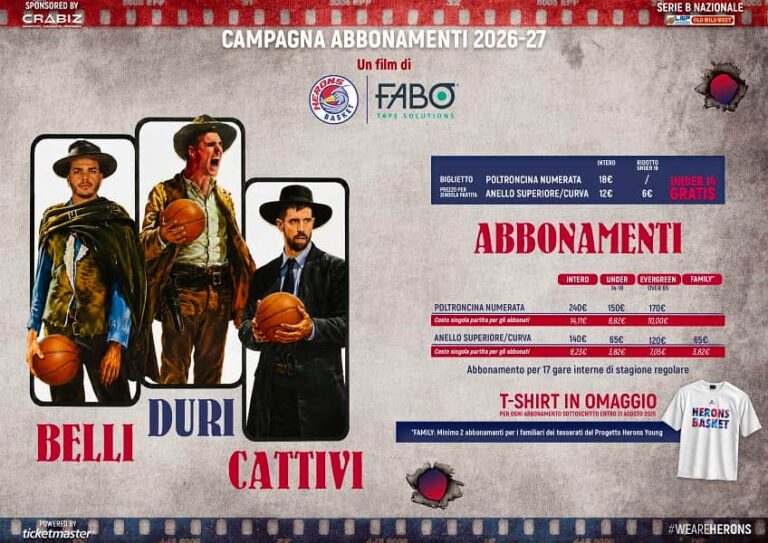 Comincia la Campagna abbonamenti della Herons Montecatini. I prezzi