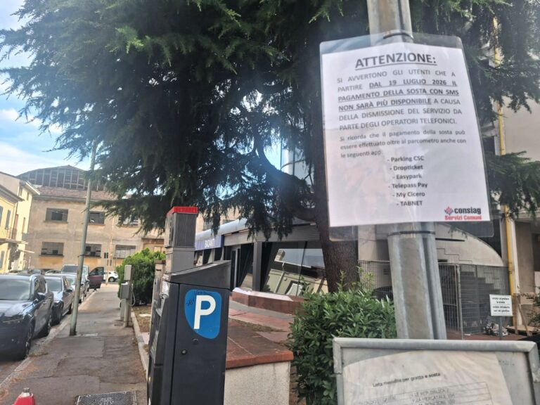Pagamento della sosta tramite Sms, a Prato e Sesto Fiorentino il servizio sarà disattivato dal 19 luglio
