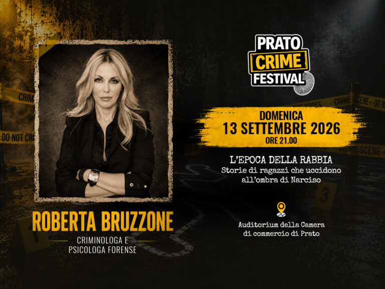 ‘L’Epoca della rabbia’: al Prato Crime Festival arriva Roberta Bruzzone