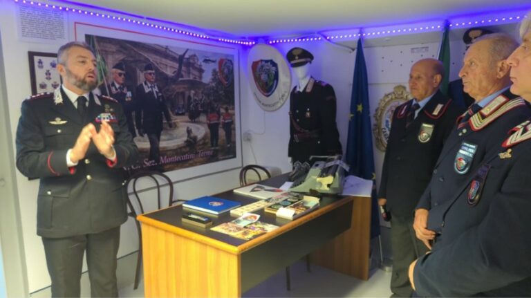 Il Colonnello Fabio De Rosa in visita alla sezione ANC di Montecatini Terme