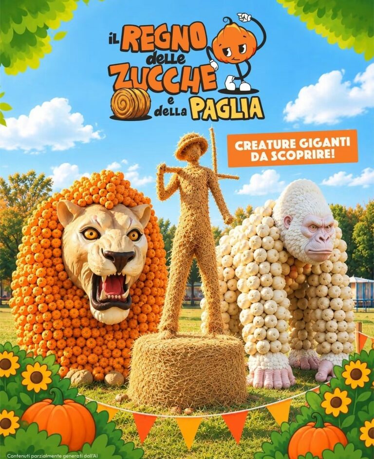 Il Regno delle Zucche torna a Villa Montalvo. E c’è una novità: arrivano anche le sculture di paglia