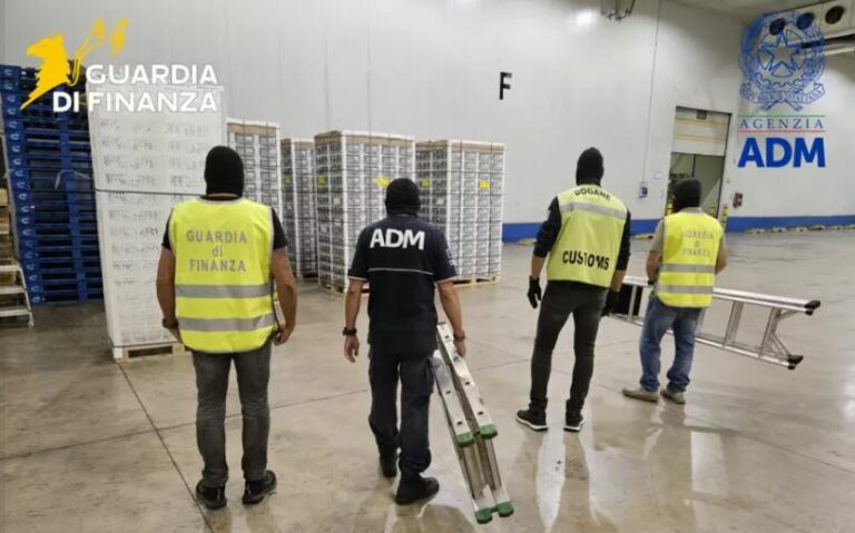 Sequestrati 53 chili di cocaina tra la frutta nel porto di Livorno