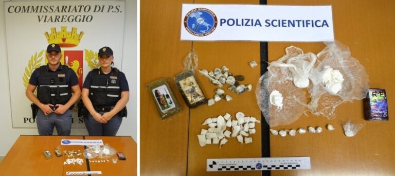 Viareggio, controlli nella Pineta di Ponente: la Polizia due arresti e una denuncia