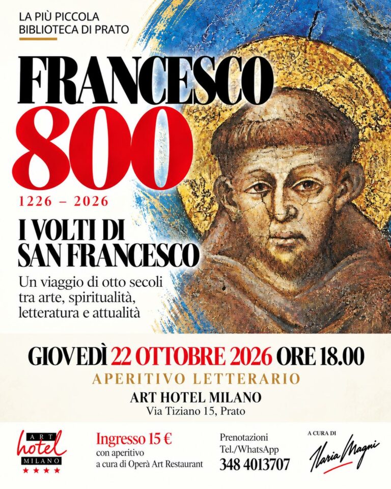 Art Hotel Milano, aperitivo letterario su San Francesco e l’idea di ricchezza, successo e libertà dopo 800 anni