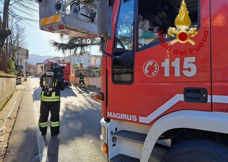 Incendio in un appartamento a Masotti