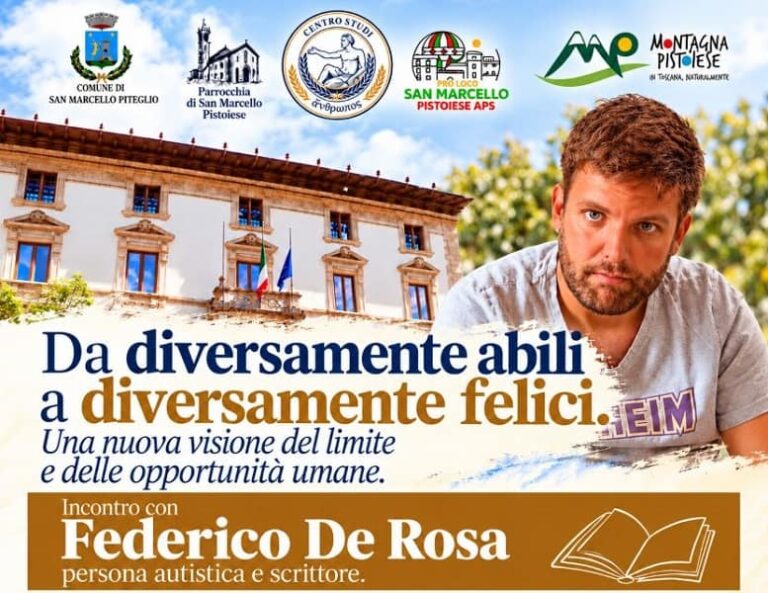 ‘Da diversamente abili a diversamente felici’, incontro con Federico De Rosa