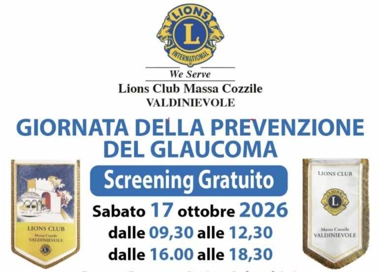 LIONS Club Valdinievole, a Montecatini una giornata di “Screening Gratuito per il Glaucoma”